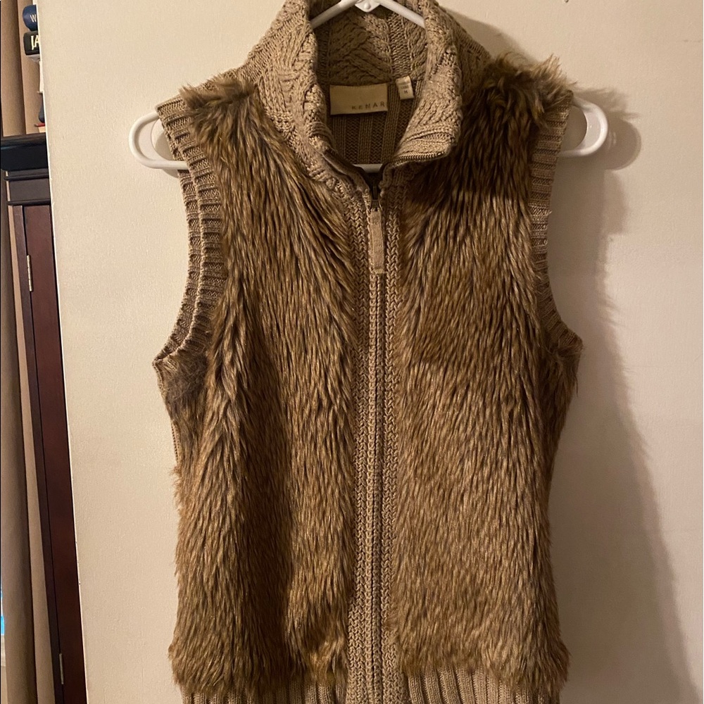 Super cute faux fir vest